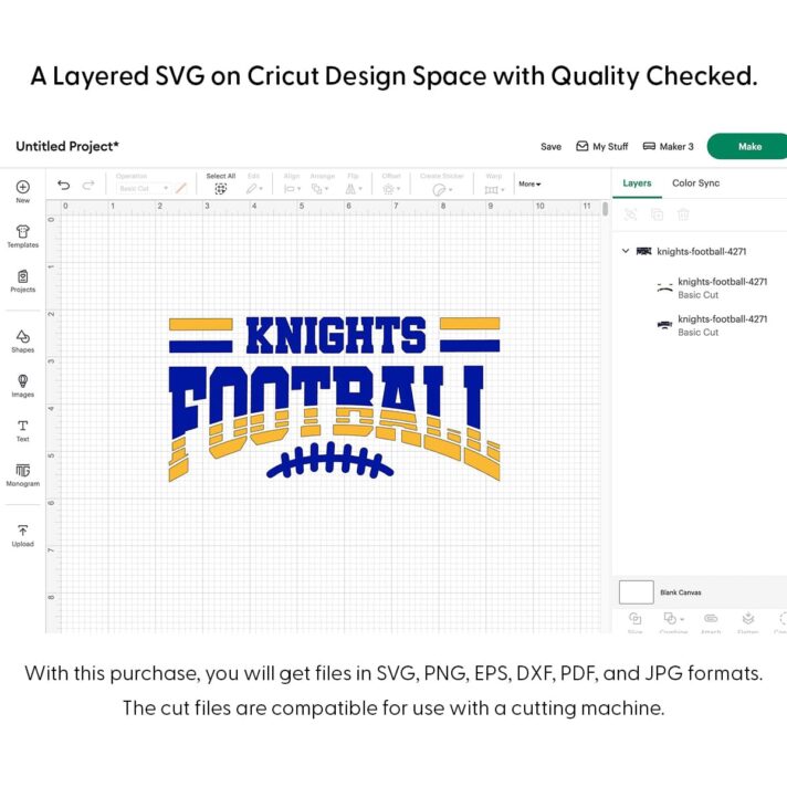 Knights Football SVG 4271