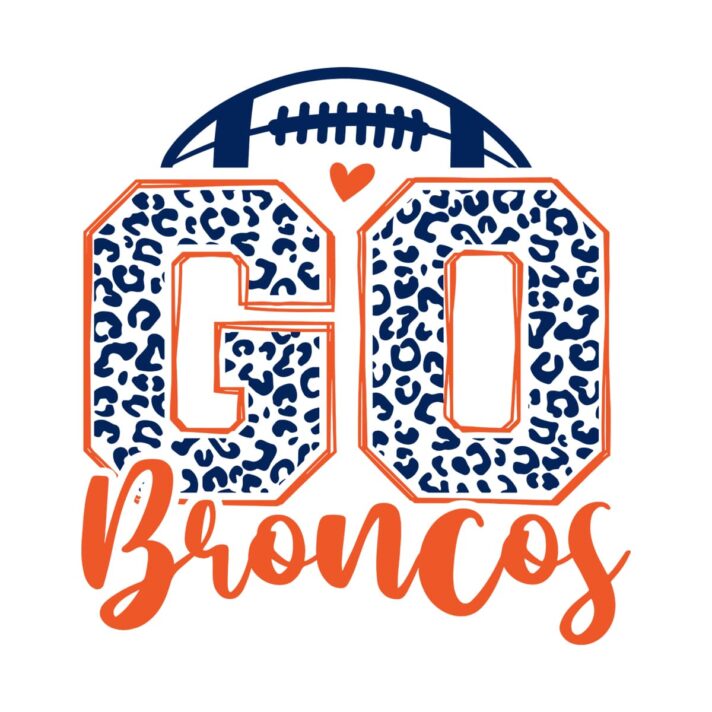 Leopard Go Broncos Football SVG 4239