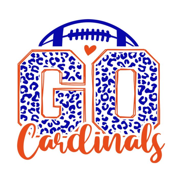 Leopard Go Cardinals Football SVG 4162