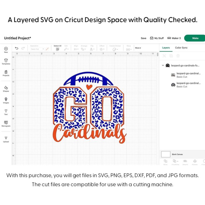Leopard Go Cardinals Football SVG 4162