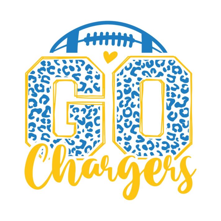 Leopard Go Chargers Football SVG 4159
