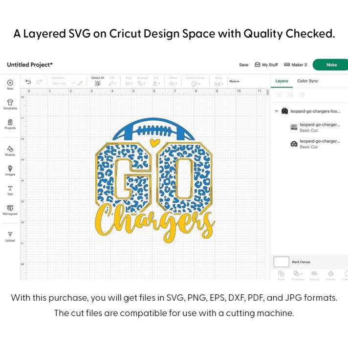 Leopard Go Chargers Football SVG 4159