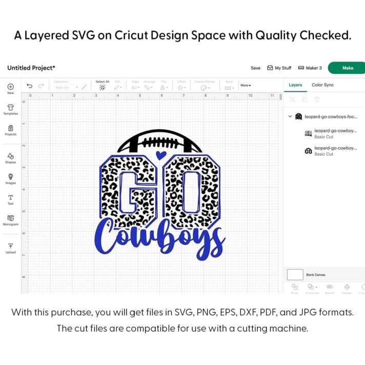 Leopard Go Cowboys Football SVG 4232