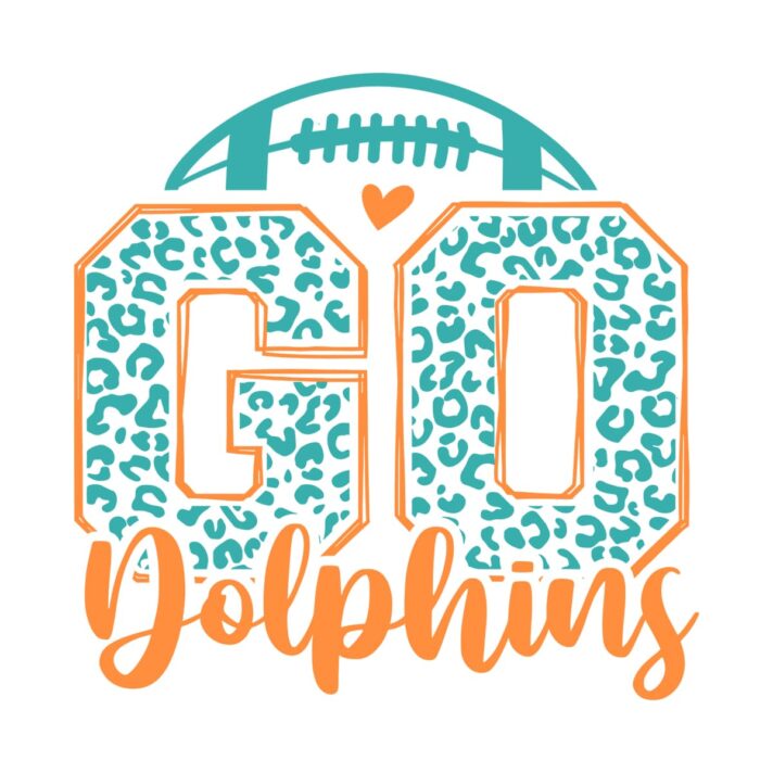 Leopard Go Dolphins Football SVG 4218