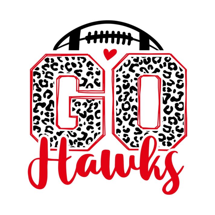 Leopard Go Hawks Football SVG 4209
