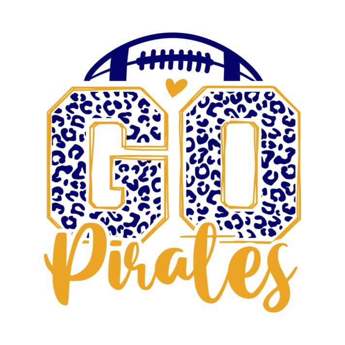 Leopard Go Pirates Football SVG 4198
