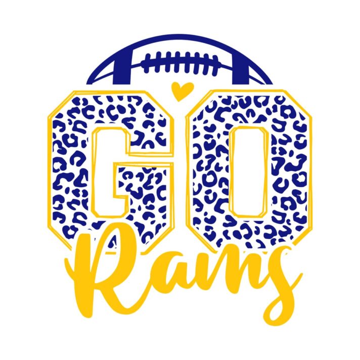 Leopard Go Rams Football SVG 4171