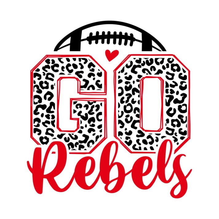 Leopard Go Rebels Football SVG 4246