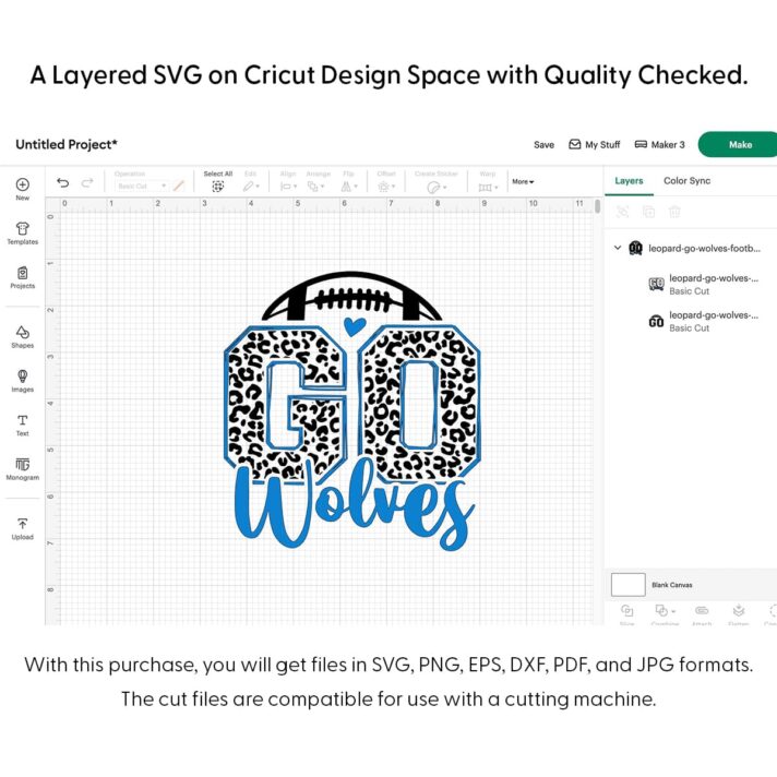 Leopard Go Wolves Football SVG 4228