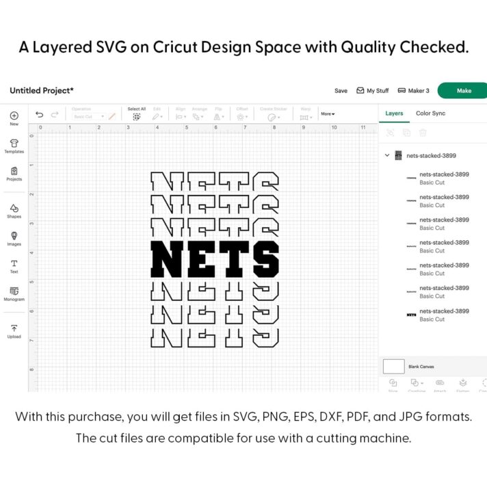 Nets Stacked SVG 3899