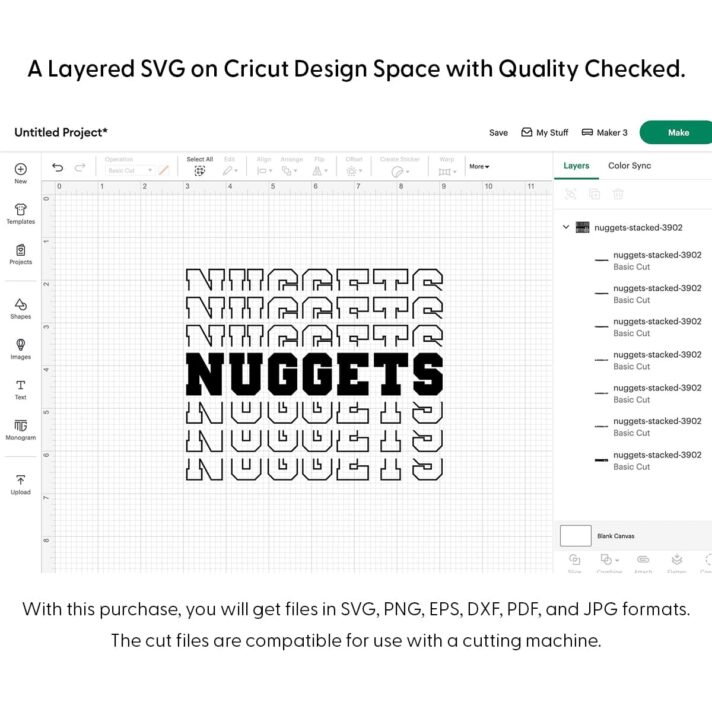 Nuggets Stacked SVG 3902