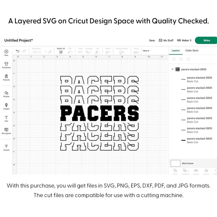 Pacers Stacked SVG 3905