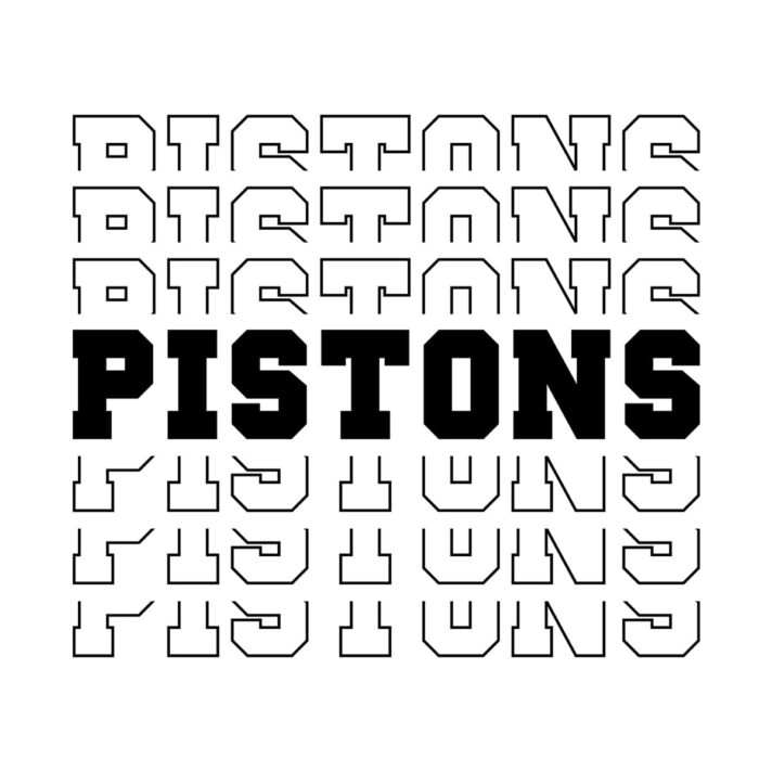 Pistons Stacked SVG 3911