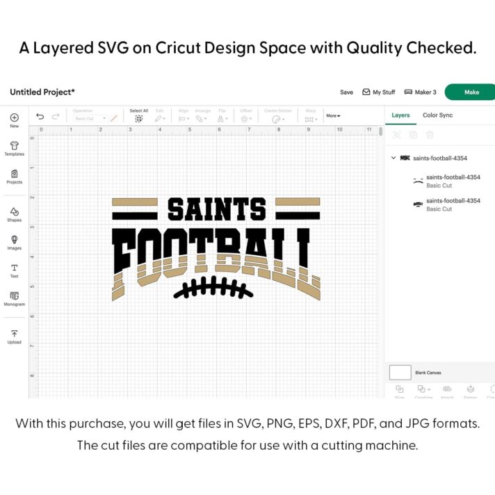 Saints Football SVG 4354