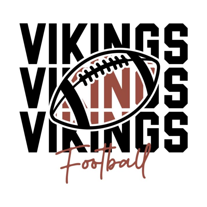 Viking Stacked Football SVG 4410