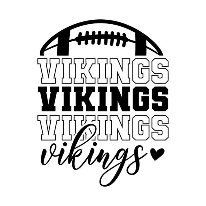 Stacked Vikings Football SVG 4401