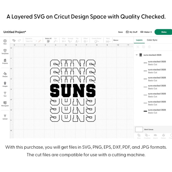 Suns Stacked SVG 3926