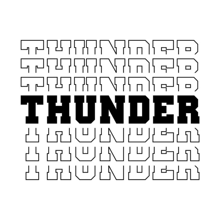 Thunder Stacked SVG 3929