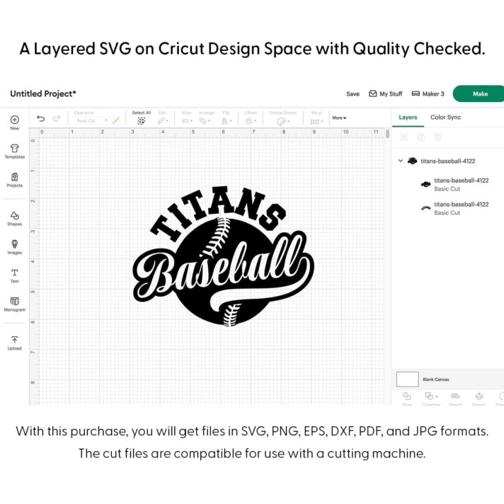 Titans Baseball SVG 4122