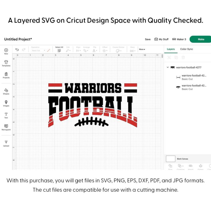 Warriors Football SVG 4277