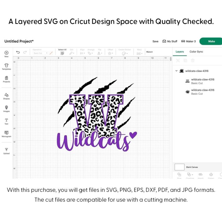 Wildcats Claw SVG 4316