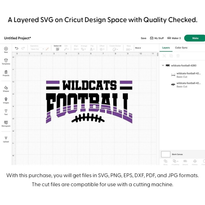 Wildcats Football SVG 4280
