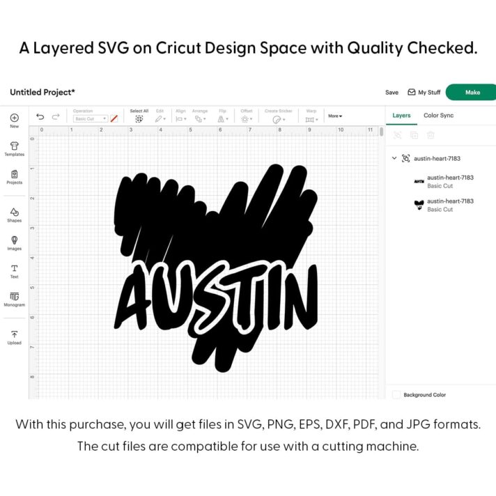 Austin Heart SVG 7183