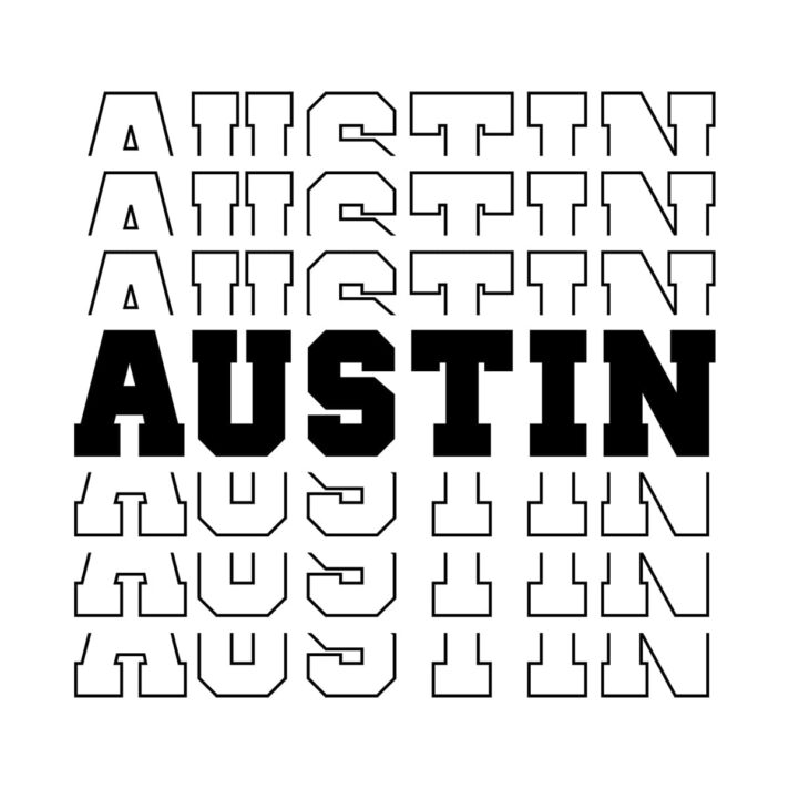 Austin Stacked SVG 7186