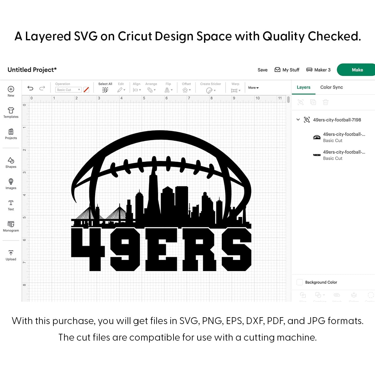 49ers City Football SVG 7198