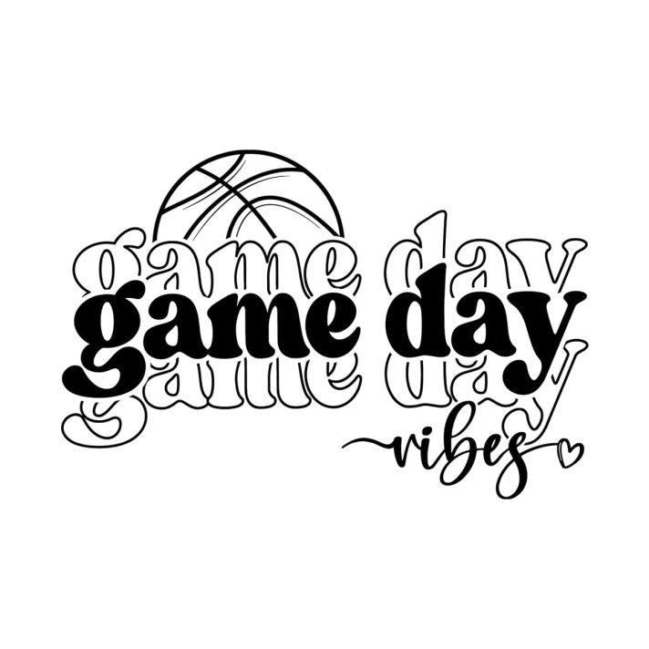 Basketball Game Day Vibes Svg Png 7294 A