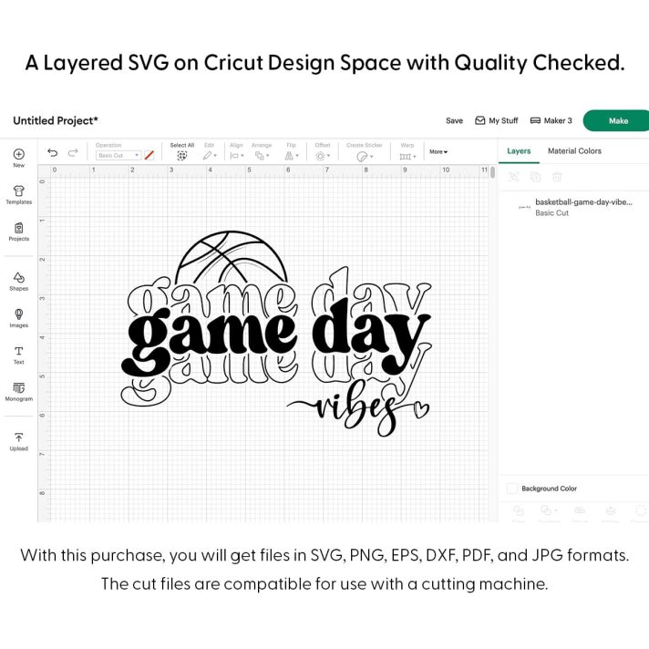Basketball Game Day Vibes Svg Png 7294 Cricut