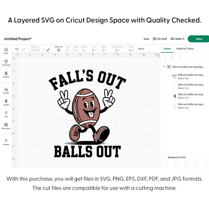 Falls Out Balls Out Svg Png 7316 Cricut