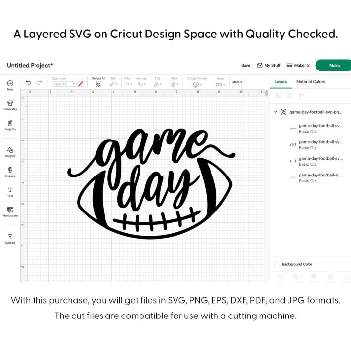 Game Day Football Svg Png 7268 Cricut