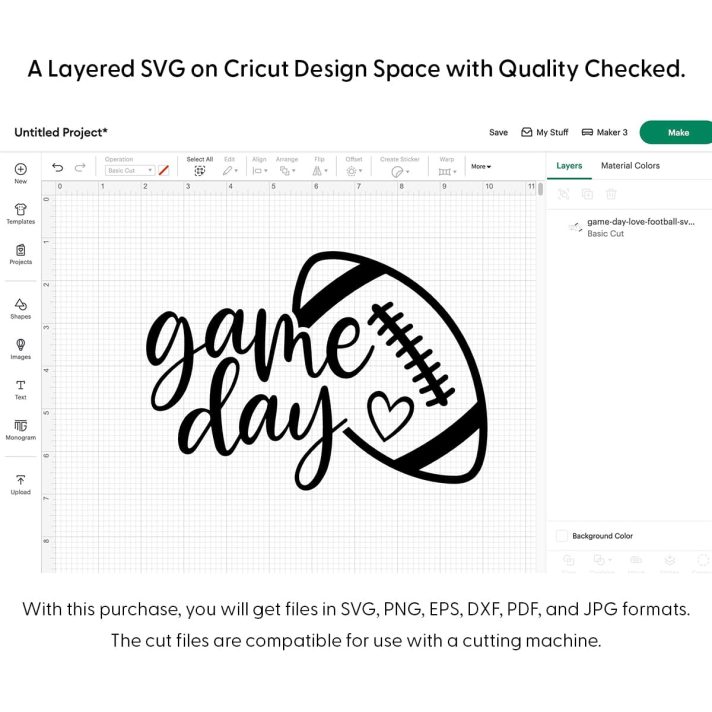 Game Day Love Football Svg Png 7283 Cricut