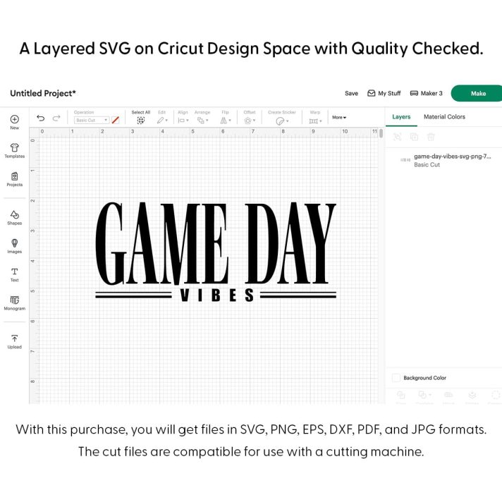 Game Day Vibes Svg Png 7277 Cricut