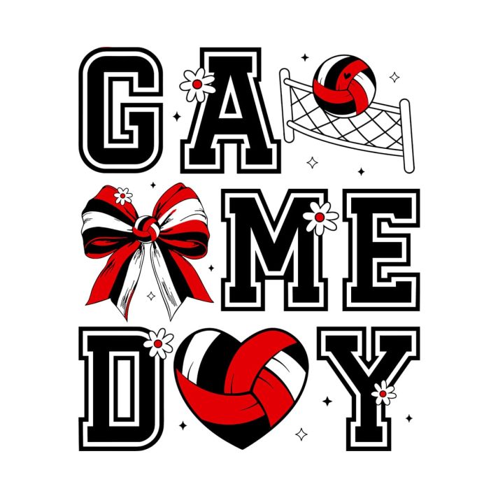 Volleyball Game Day Svg Png 7258 A