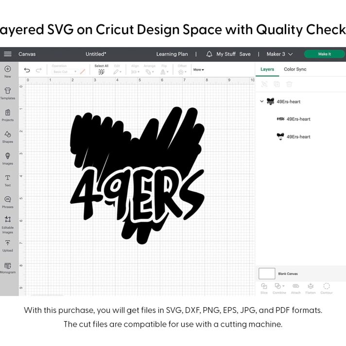 49ers Heart Svg Png 7341 Cricut