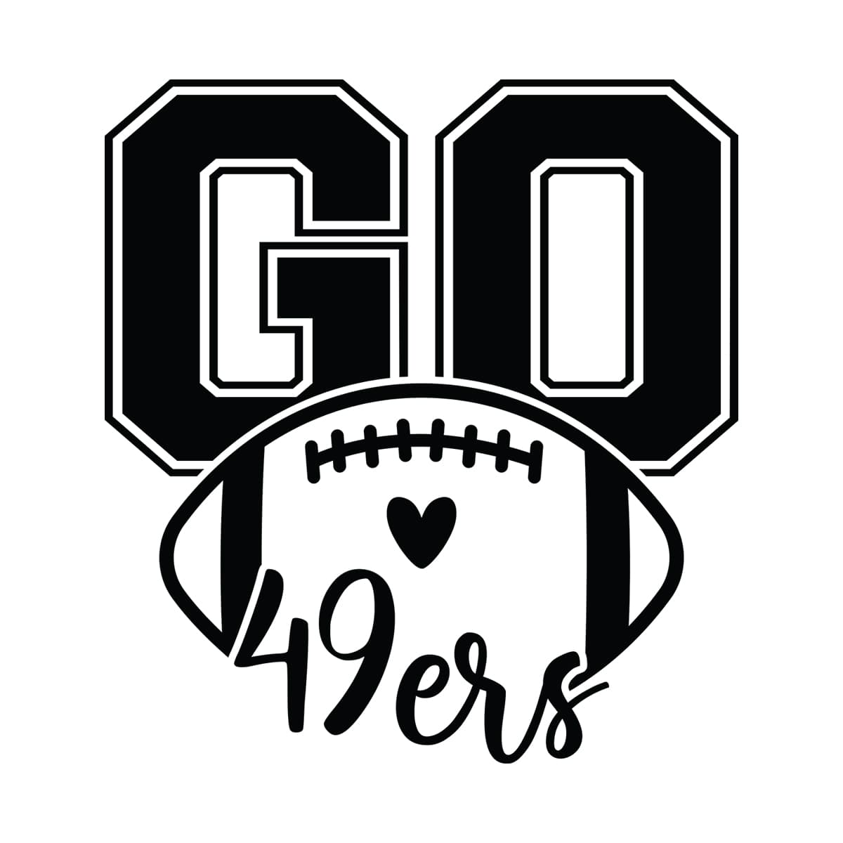 Go 49ers Football Svg Png 7347 A
