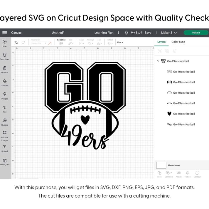 Go 49ers Football Svg Png 7347 Cricut