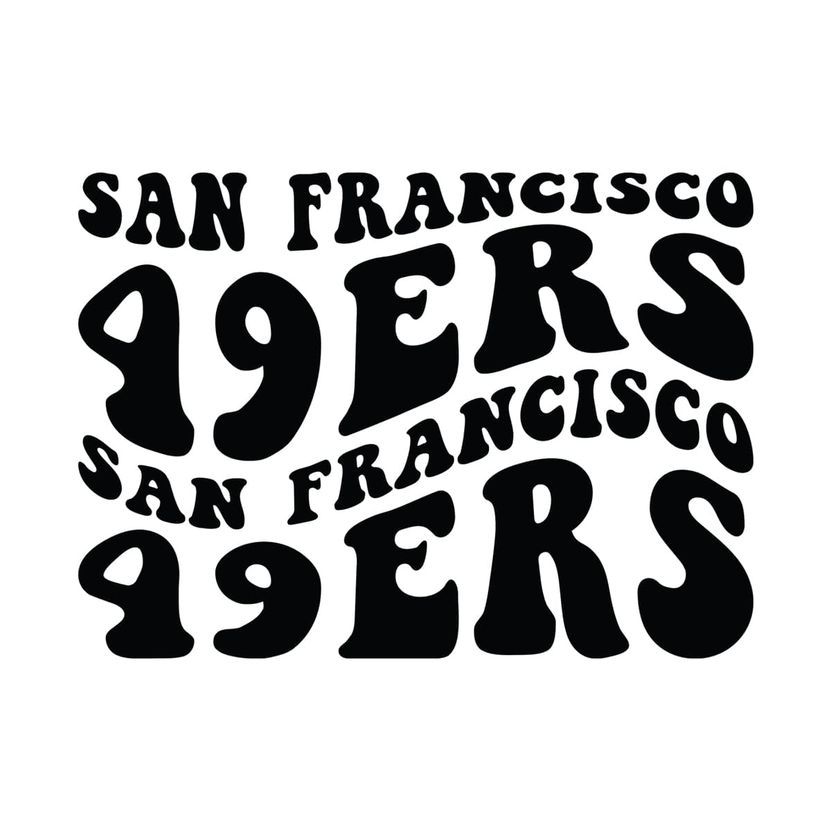 San Francisco 49ers Wavy Svg Png 7344 A