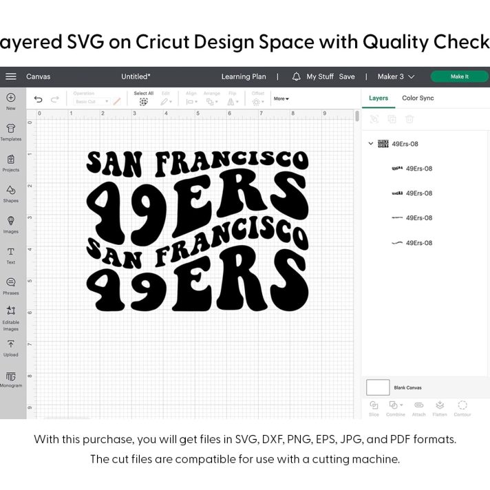 San Francisco 49ers Wavy Svg Png 7344 Cricut