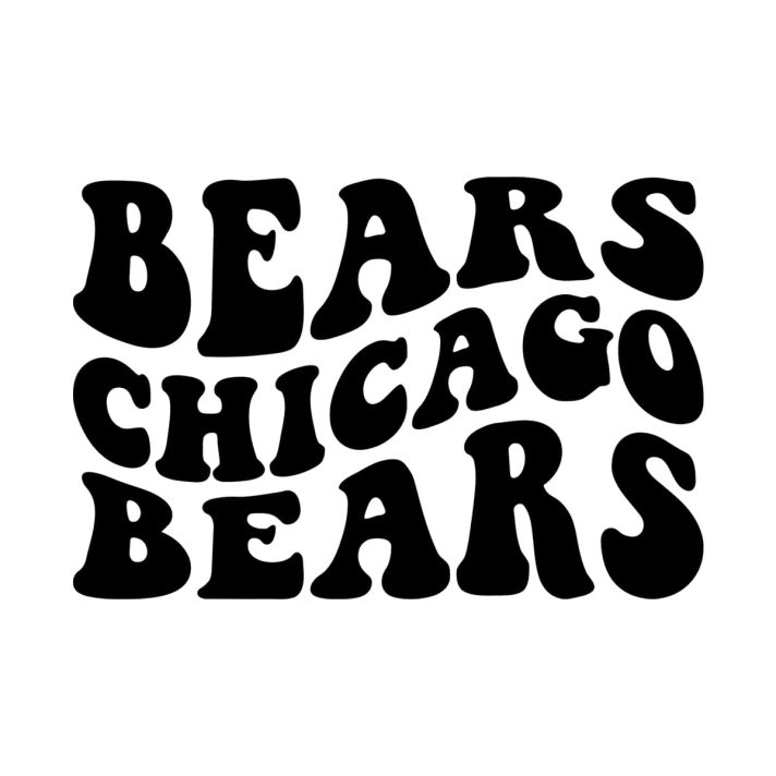 Bears Chicago Wavy Stacked Svg Png 7395 A