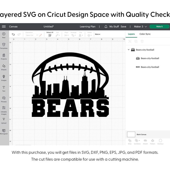 Bears City Football Svg Png 7389 Cricut