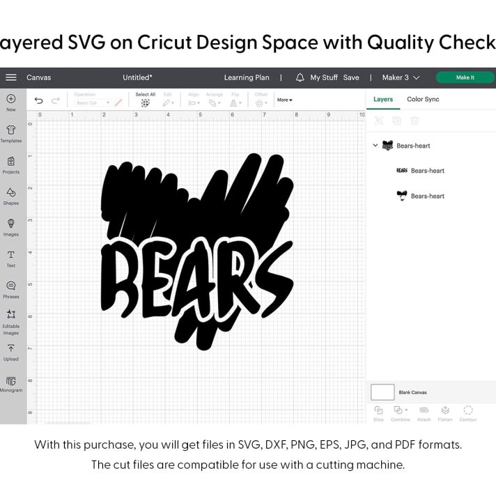 Bears Heart Svg Png 7377 Cricut