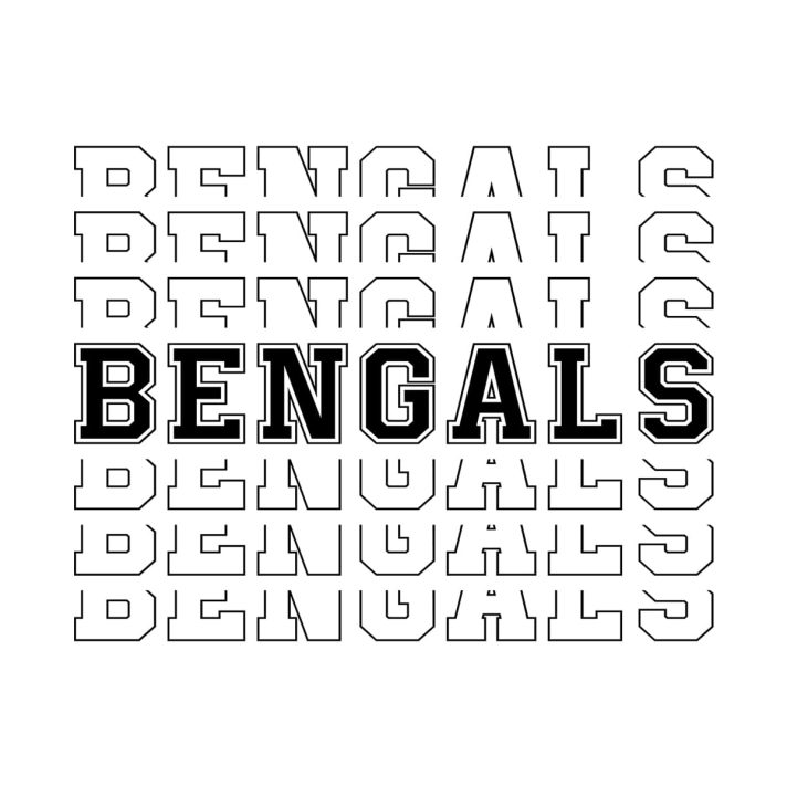Bengals Sport Stacked Svg Png 7434 A