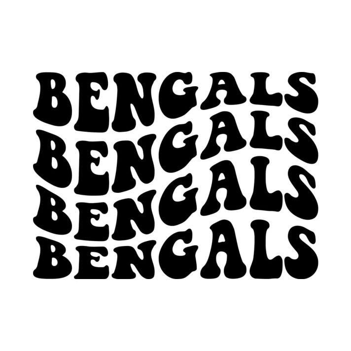 Bengals Wavy Stacked Svg Png 7431 A
