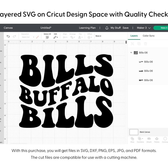 Bills Buffalo Wavy Svg Png 7456 Cricut