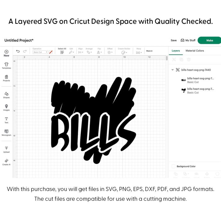 Bills Heart Svg Png 7440 Cricut