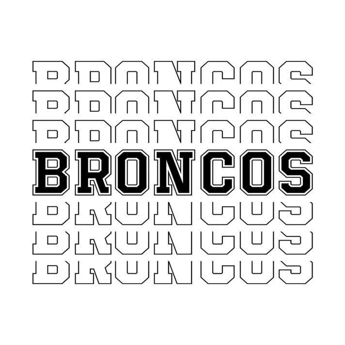Broncos Sport Stacked Svg Png 7498 A