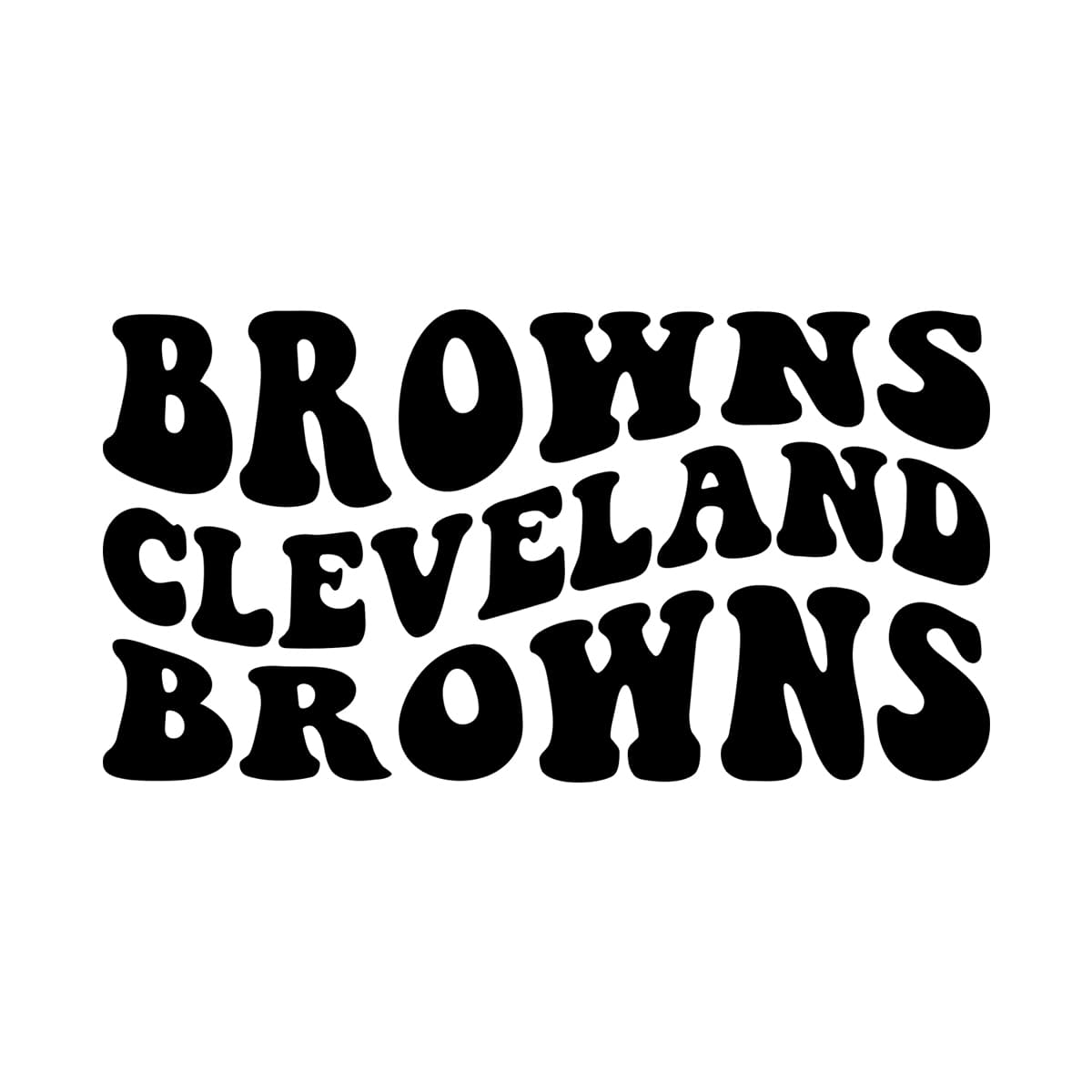 Browns Cleveland Wavy Svg Png 7522 A